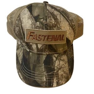 Fastenal Camouflage Ball Cap Hat Mesh Back Adjustable